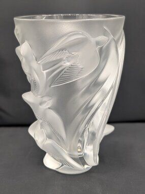 Vintage Lalique Crystal Martinets Vase with Box